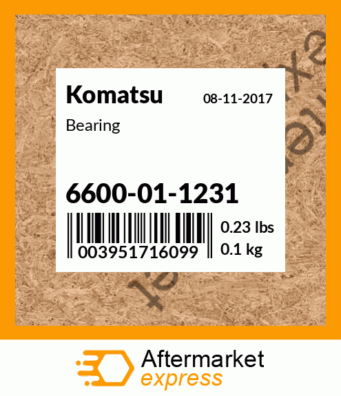 Spare part 6600-01-1231 + Bearing