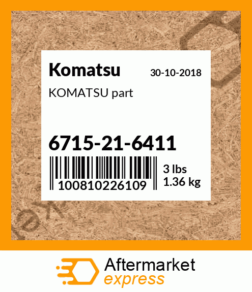 KOMATSU part 6715-21-6411