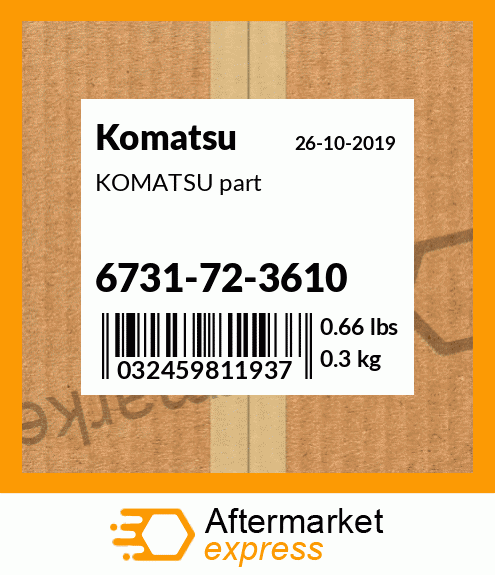 KOMATSU part 6731-72-3610