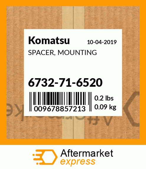 Spare part 6732-71-6520 + SPACER, MOUNTING