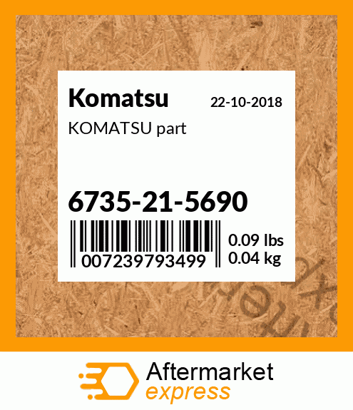 KOMATSU part 6735-21-5690
