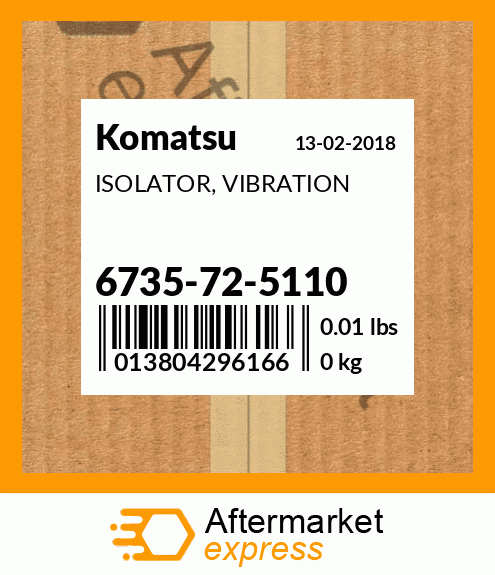 Spare part 6735-72-5110 + ISOLATOR, VIBRATION