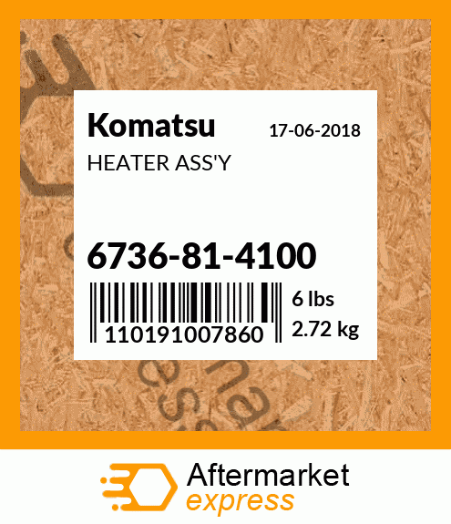 Spare part 6736-81-4100 + HEATER ASS'Y