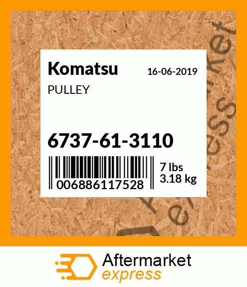 Spare part 6737-61-3110 + PULLEY