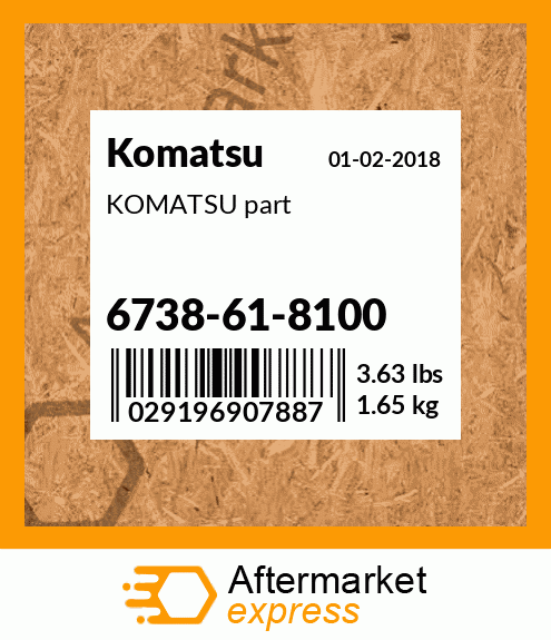 KOMATSU part 6738-61-8100