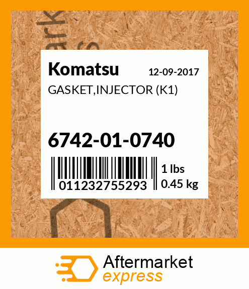 Spare part 6742-01-0740 + GASKET,INJECTOR (K1)