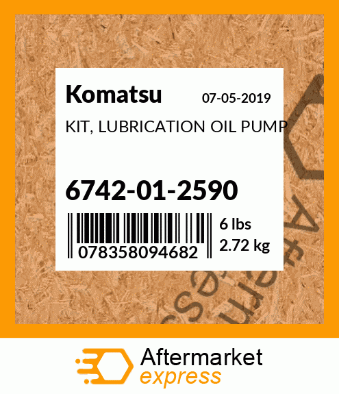 Spare part 6742-01-2590 + KIT, LUBRICATION OIL PUMP