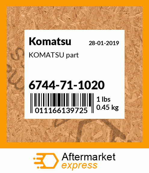 KOMATSU part 6744-71-1020
