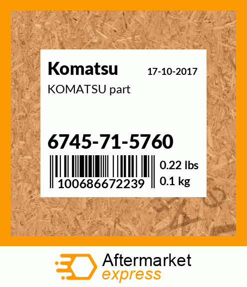 KOMATSU part 6745-71-5760