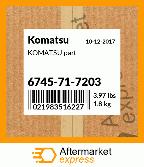 KOMATSU part 6745-71-7203