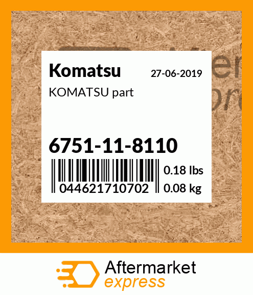 KOMATSU part 6751-11-8110