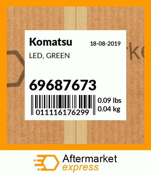 Spare part 69687673 + LED, GREEN