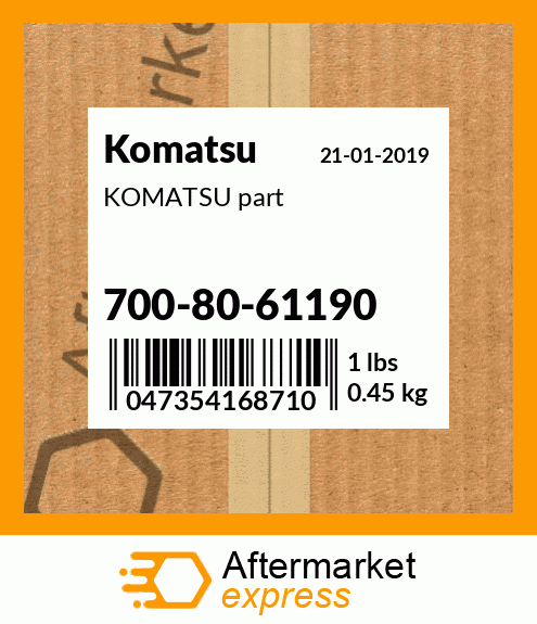 KOMATSU part 700-80-61190