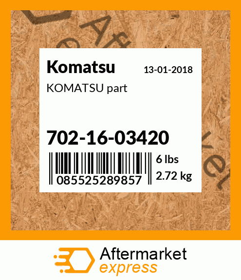 KOMATSU part 702-16-03420