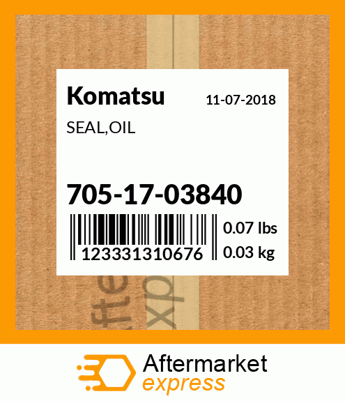 Spare part 705-17-03840 + SEAL,OIL