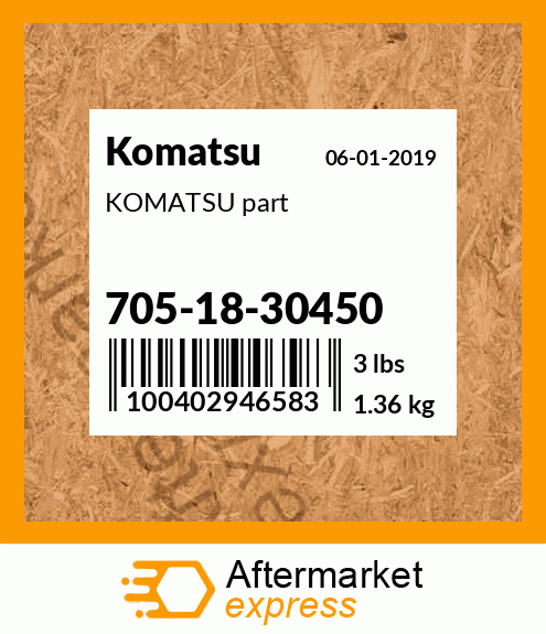 KOMATSU part 705-18-30450