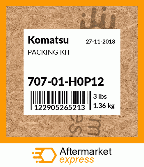 Spare part 70701H0P12 + PACKING KIT