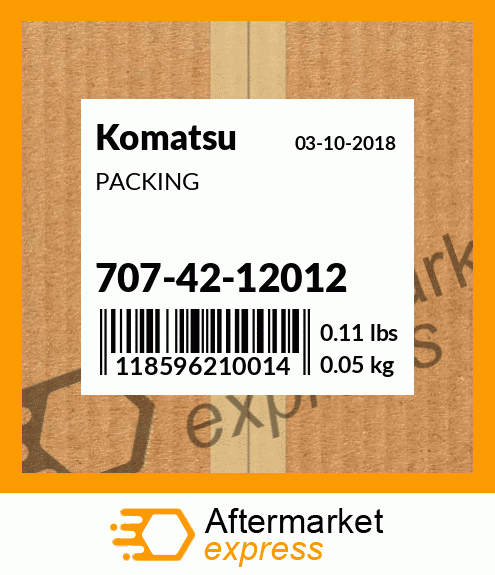 Spare part 707-42-12012 + PACKING