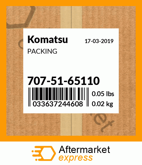 Spare part 707-51-65110 + PACKING