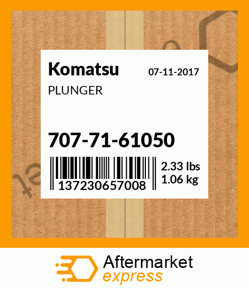 Spare part 707-71-61050 + PLUNGER