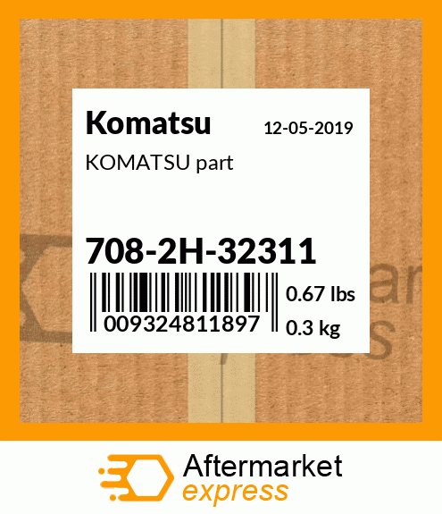 KOMATSU part 708-2H-32311