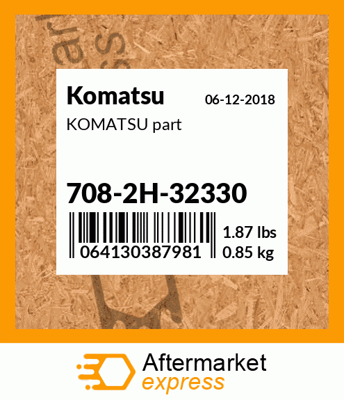 KOMATSU part 708-2H-32330