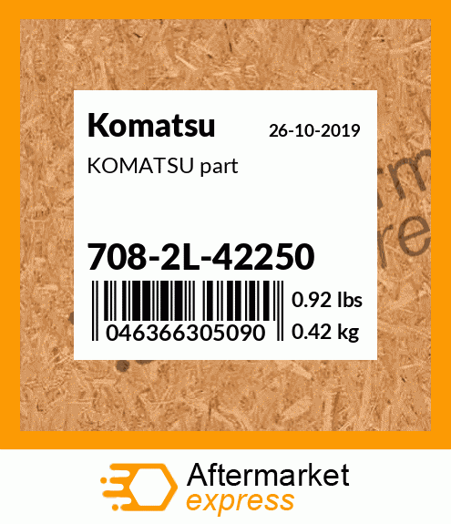 KOMATSU part 708-2L-42250