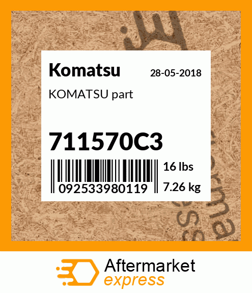 KOMATSU part 711570C3