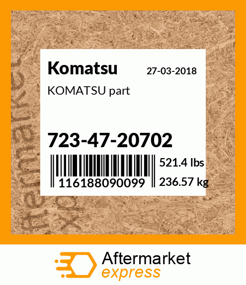 KOMATSU part 723-47-20702