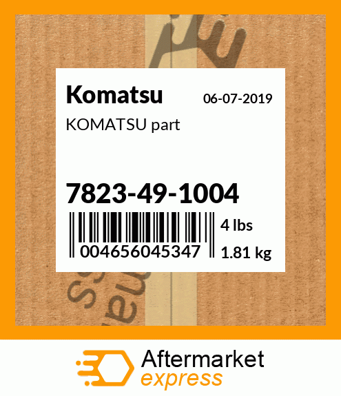 KOMATSU part 7823-49-1004