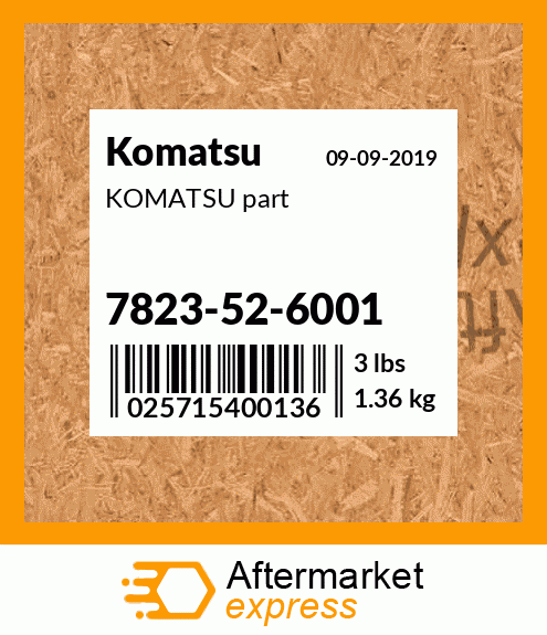 KOMATSU part 7823-52-6001