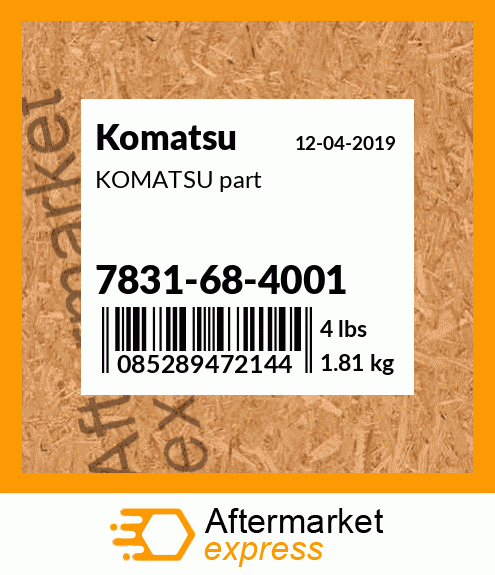 KOMATSU part 7831-68-4001