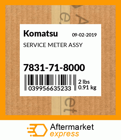 Spare part 7831-71-8000 + SERVICE METER ASSY