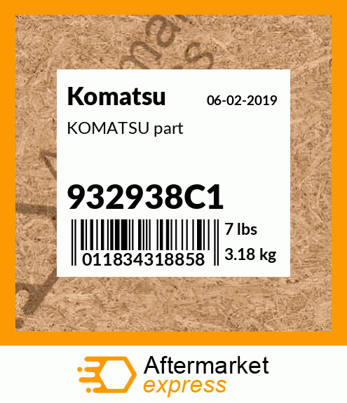 KOMATSU part 932938C1