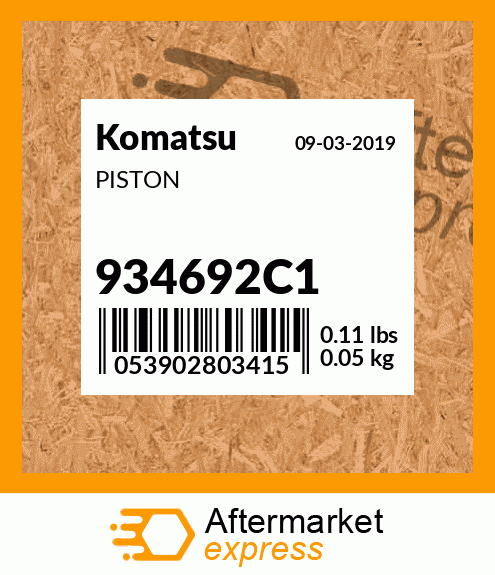 935026C1 - RING fits Komatsu | Price: $21.06