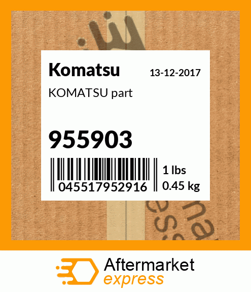 Spare part 955903 + KOMATSU part