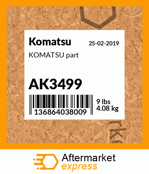 KOMATSU part AK3499