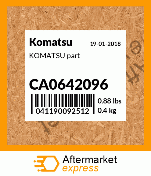 KOMATSU part CA0642096