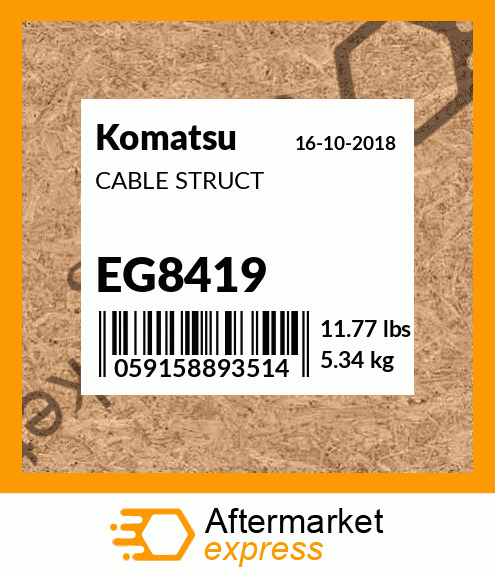 EG8438 PLT SOL MNT fits Komatsu Price 305.08