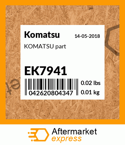 KOMATSU part EK7941