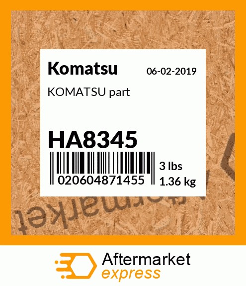 KOMATSU part HA8345