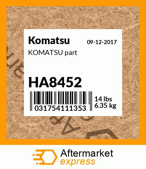 KOMATSU part HA8452