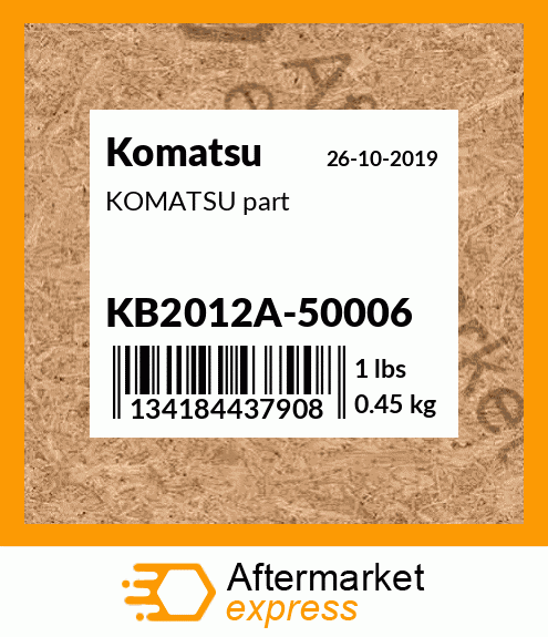 KOMATSU part KB2012A-50006