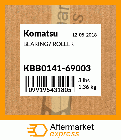 Spare part KBB0141-69003 + BEARING? ROLLER