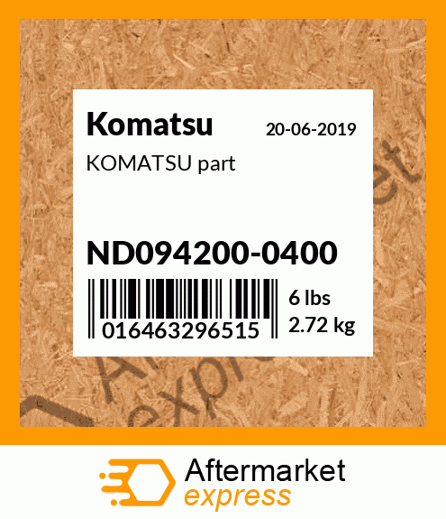 KOMATSU part ND094200-0400