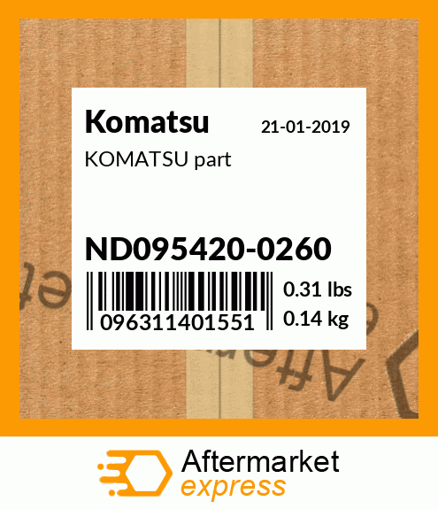 KOMATSU part ND095420-0260