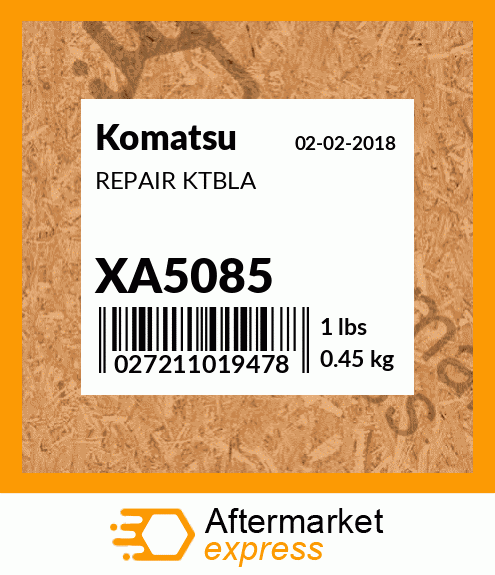 XA5085 - REPAIR KTBLA fits Komatsu | Price: $1,844.78