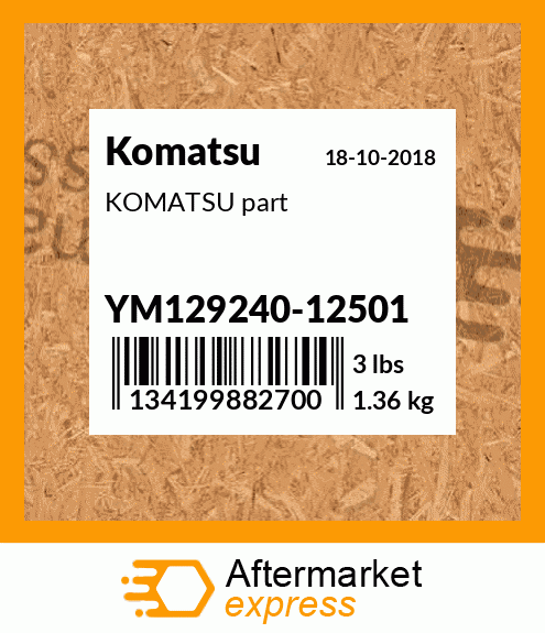 KOMATSU part YM129240-12501