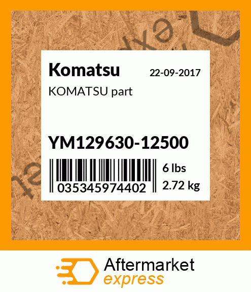 KOMATSU part YM129630-12500
