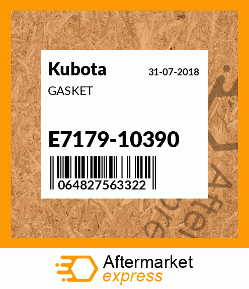 ROCKER C, Part # E7179-10390 Kubota GASKET